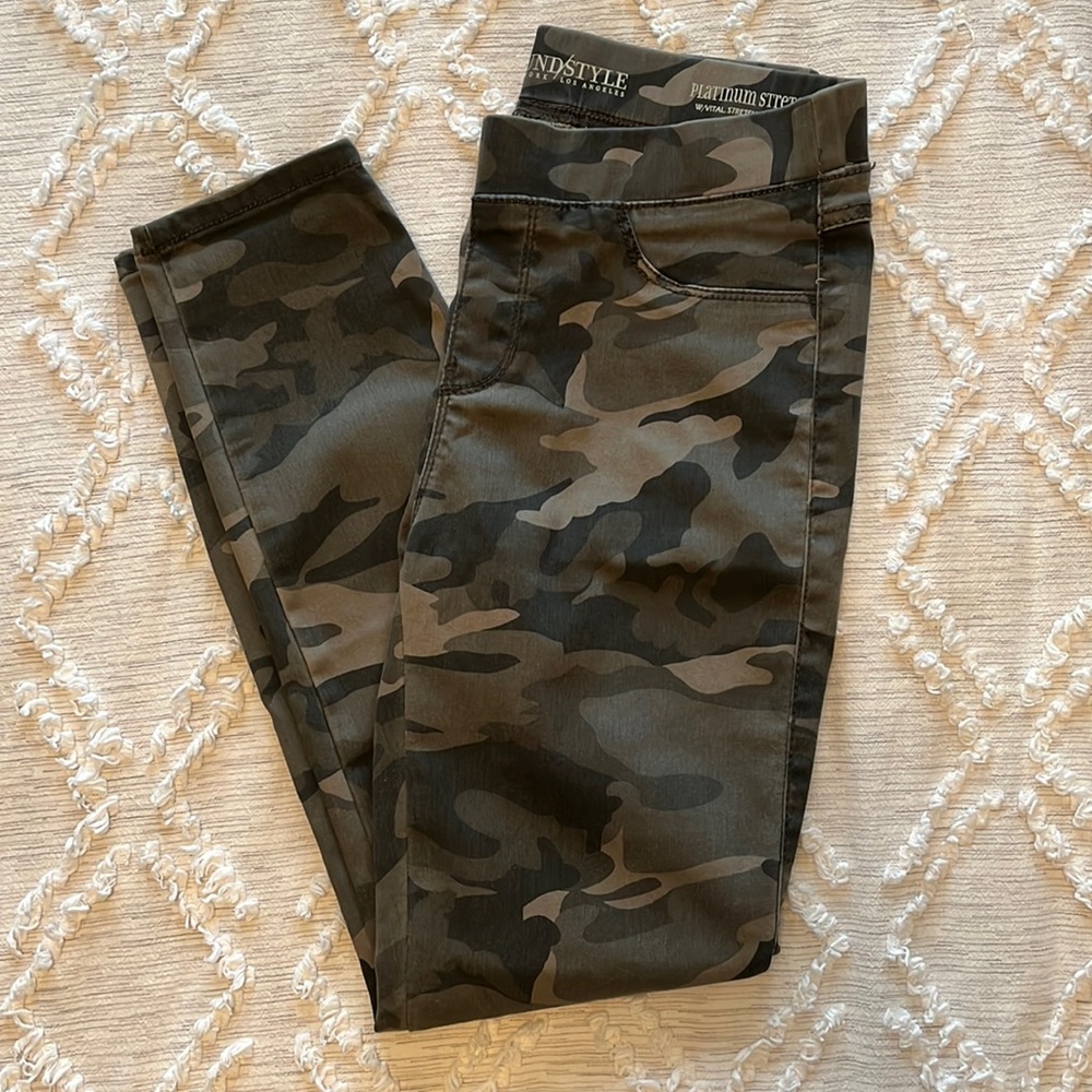 Camo Pull On Stretch Jeans